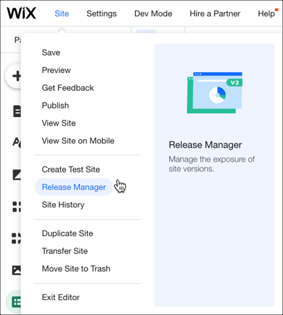 How to manage your test site with release manager